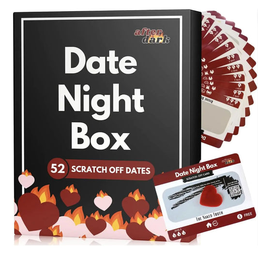 Date Night Box: After Dark - 52 Spicy & Intimate Scratch-Off Date Night Ideas for Couples - Sensual Gift for Him Her Christmas Anniversary - Fun Card Game for Husband Wife Boyfriend Girlfriend