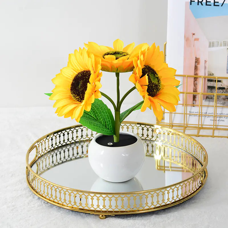 Touch Rechargeable LED Sunflower Night Light Bouquet