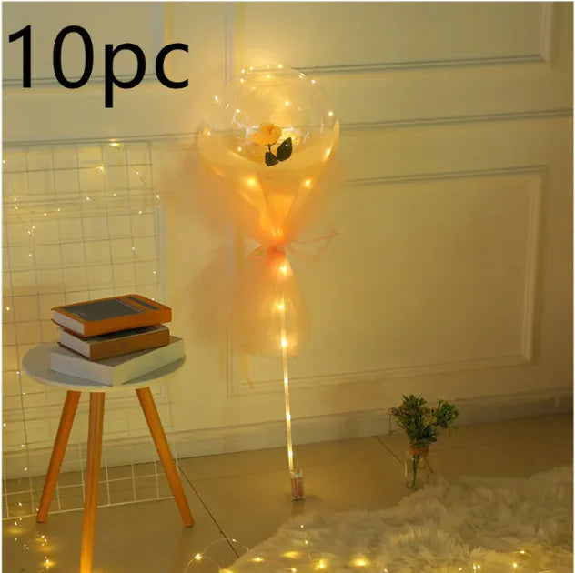 Glowing Rose LED Balloons
