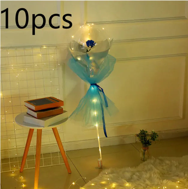 Glowing Rose LED Balloons