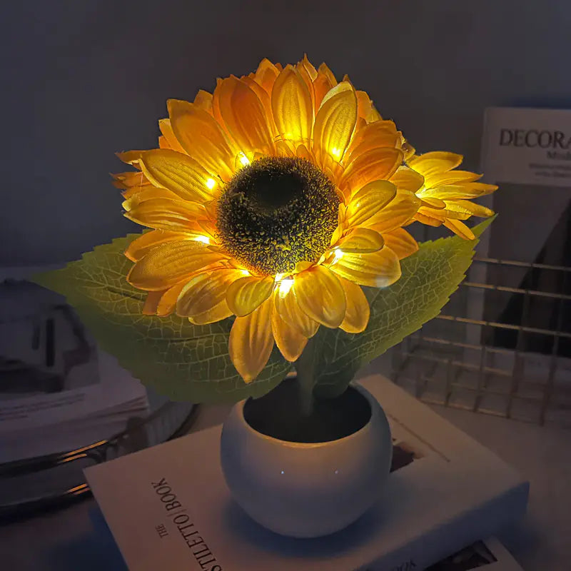 Touch Rechargeable LED Sunflower Night Light Bouquet
