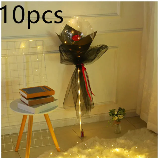 Glowing Rose LED Balloons