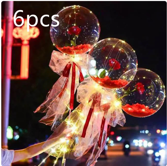 Glowing Rose LED Balloons