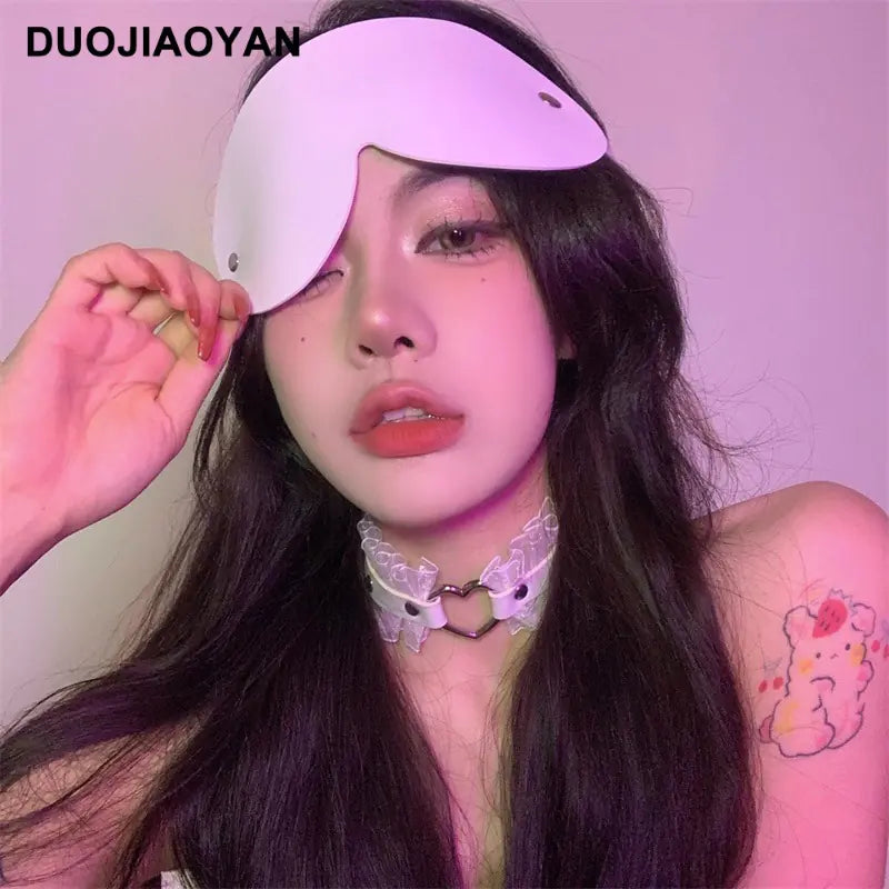 Leather Eye Mask for Cosplay and Role Play Accessories
